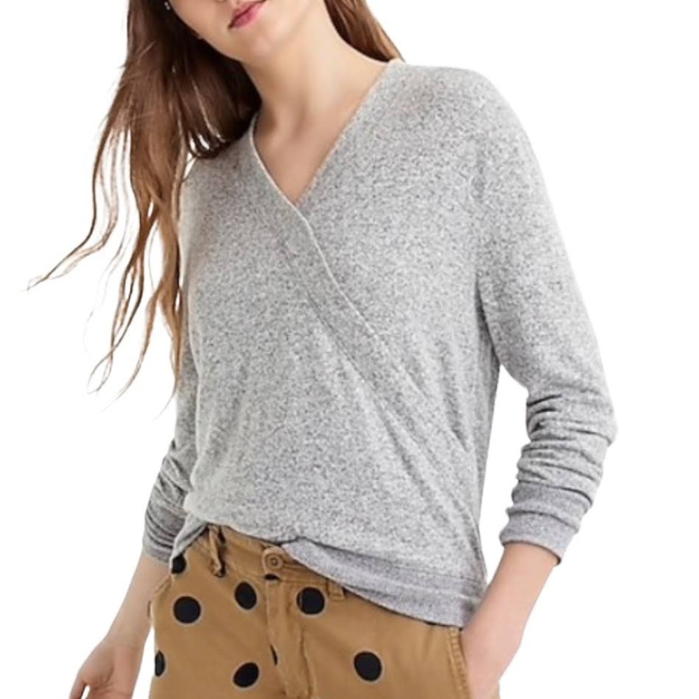 J.Crew Crossover Faux Wrap Top Size Small